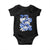 Year Of The Snake 2025 Baby Onesie Chinese New Year Blue Snake TS09 Black Print Your Wear