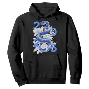 Year Of The Snake 2025 Hoodie Chinese New Year Blue Snake TS09 Black Print Your Wear