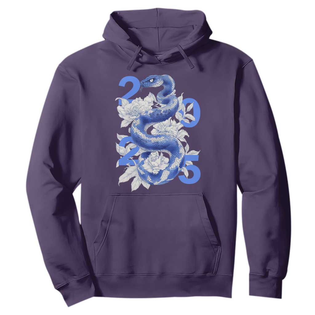 Year Of The Snake 2025 Hoodie Chinese New Year Blue Snake TS09 Purple Print Your Wear