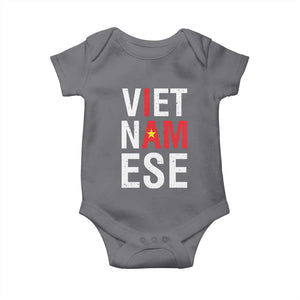 I Am Vietnamese Baby Onesie Viet Nam Flag Pride TS09 Charcoal Print Your Wear