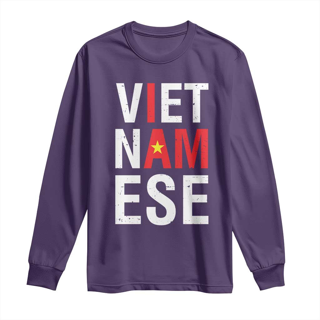I Am Vietnamese Long Sleeve Shirt Viet Nam Flag Pride TS09 Purple Print Your Wear