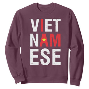 I Am Vietnamese Sweatshirt Viet Nam Flag Pride TS09 Maroon Print Your Wear