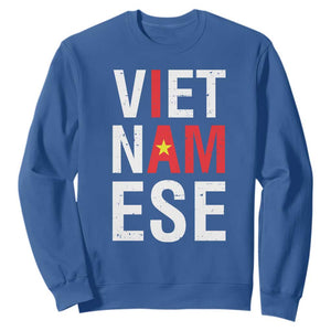 I Am Vietnamese Sweatshirt Viet Nam Flag Pride TS09 Royal Blue Print Your Wear