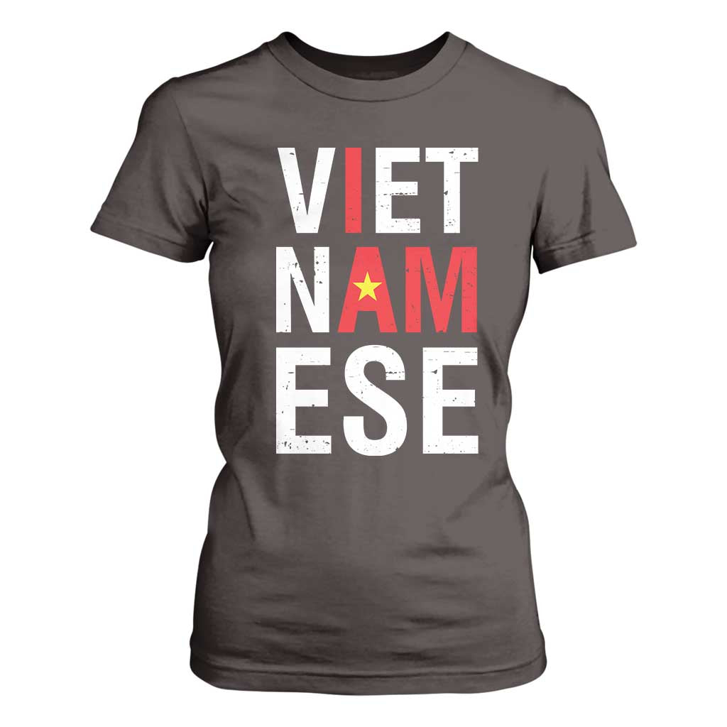 I Am Vietnamese T Shirt For Women Viet Nam Flag Pride TS09 Dark Chocolate Print Your Wear