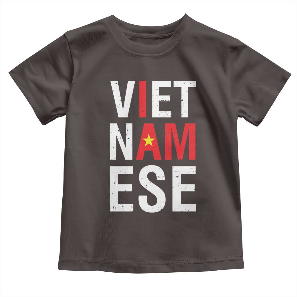 I Am Vietnamese Toddler T Shirt Viet Nam Flag Pride TS09 Dark Chocolate Print Your Wear