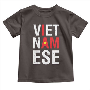 I Am Vietnamese Toddler T Shirt Viet Nam Flag Pride TS09 Dark Chocolate Print Your Wear
