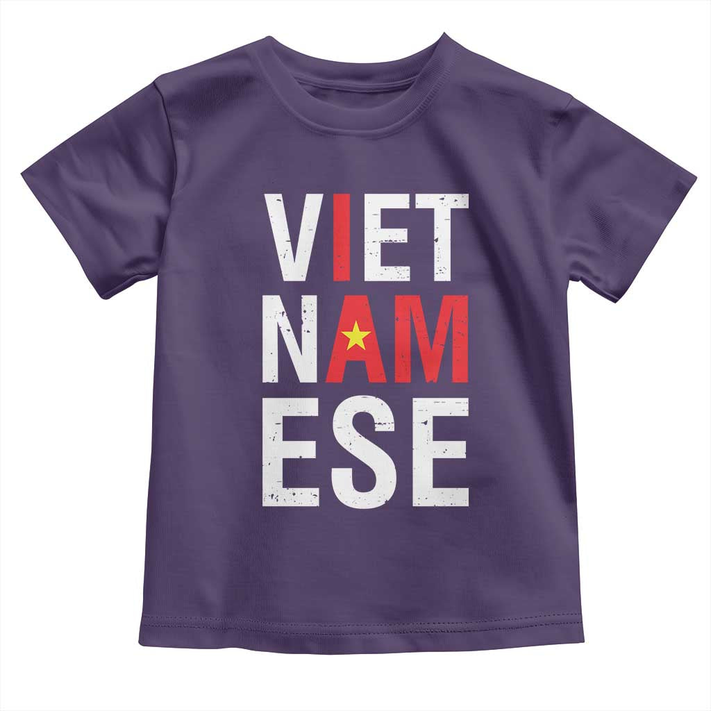 I Am Vietnamese Toddler T Shirt Viet Nam Flag Pride TS09 Purple Print Your Wear