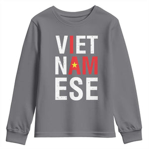 I Am Vietnamese Youth Sweatshirt Viet Nam Flag Pride TS09 Charcoal Print Your Wear