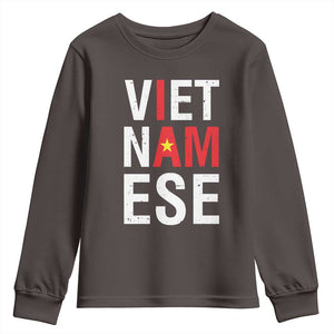 I Am Vietnamese Youth Sweatshirt Viet Nam Flag Pride TS09 Dark Chocolate Print Your Wear