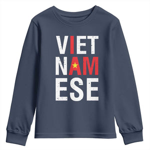 I Am Vietnamese Youth Sweatshirt Viet Nam Flag Pride TS09 Navy Print Your Wear