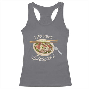 Vietnamese Food Lover Racerback Tank Top Pho King Delicious TS09 Charcoal Print Your Wear