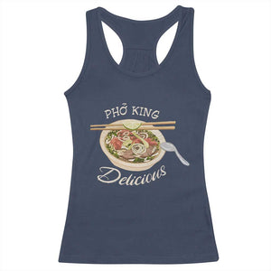 Vietnamese Food Lover Racerback Tank Top Pho King Delicious TS09 Navy Print Your Wear