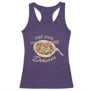 Vietnamese Food Lover Racerback Tank Top Pho King Delicious TS09 Purple Print Your Wear