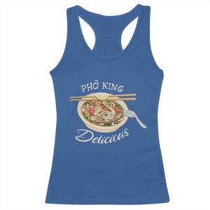 Vietnamese Food Lover Racerback Tank Top Pho King Delicious TS09 Royal Blue Print Your Wear
