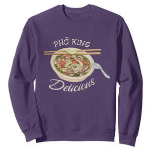 Vietnamese Food Lover Sweatshirt Pho King Delicious TS09 Purple Print Your Wear
