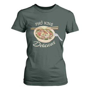 Vietnamese Food Lover T Shirt For Women Pho King Delicious TS09 Dark Forest Green Print Your Wear