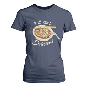 Vietnamese Food Lover T Shirt For Women Pho King Delicious TS09 Navy Print Your Wear