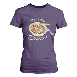Vietnamese Food Lover T Shirt For Women Pho King Delicious TS09 Purple Print Your Wear