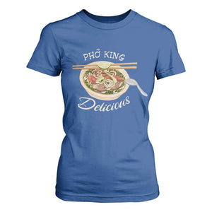 Vietnamese Food Lover T Shirt For Women Pho King Delicious TS09 Royal Blue Print Your Wear