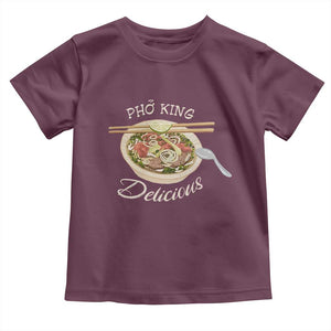 Vietnamese Food Lover Toddler T Shirt Pho King Delicious TS09 Maroon Print Your Wear
