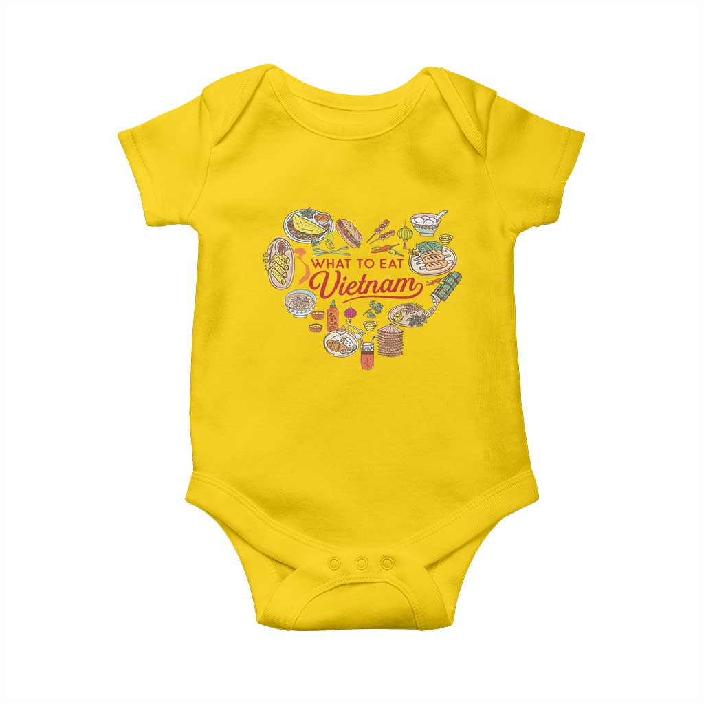 Vietnamese Food Lover Baby Onesie What To Eat In Vietnam Viet Nam TS09 Daisy Print Your Wear