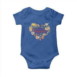 Vietnamese Food Lover Baby Onesie What To Eat In Vietnam Viet Nam TS09 Royal Blue Print Your Wear