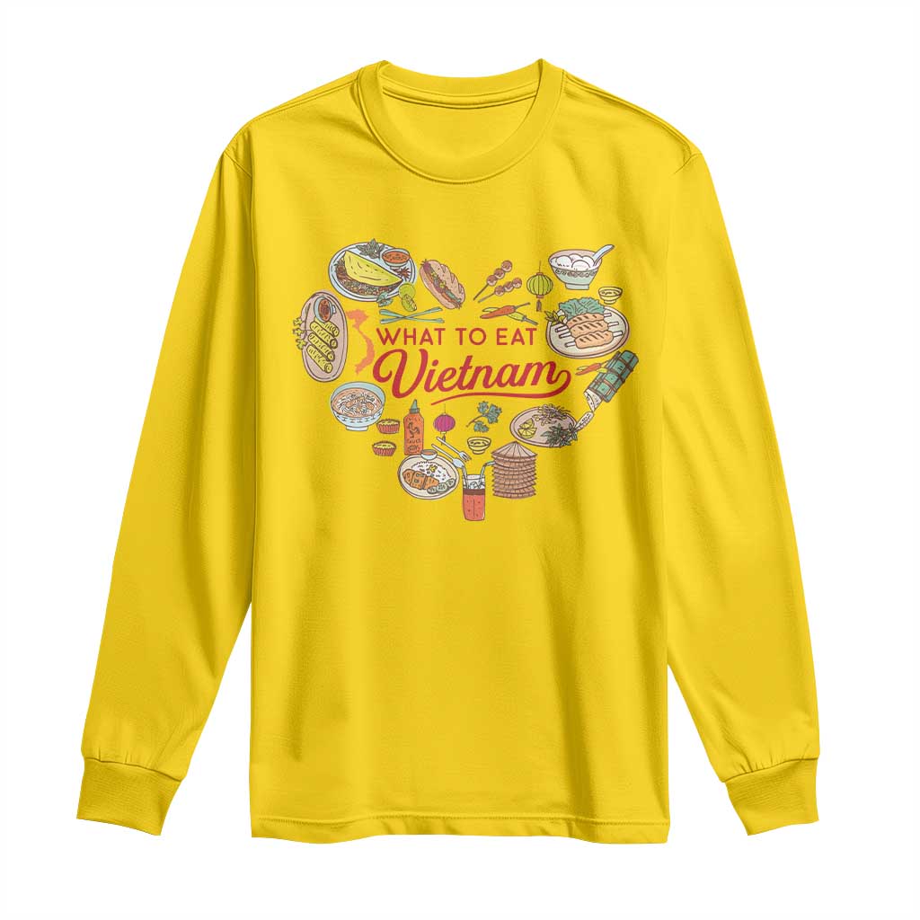 Vietnamese Food Lover Long Sleeve Shirt What To Eat In Vietnam Viet Nam TS09 Daisy Print Your Wear