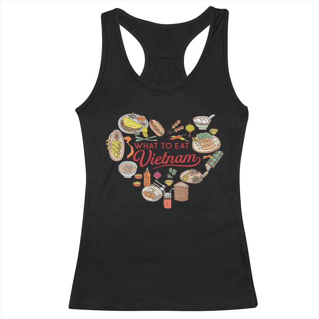 Vietnamese Food Lover Racerback Tank Top What To Eat In Vietnam Viet Nam TS09 Black Print Your Wear