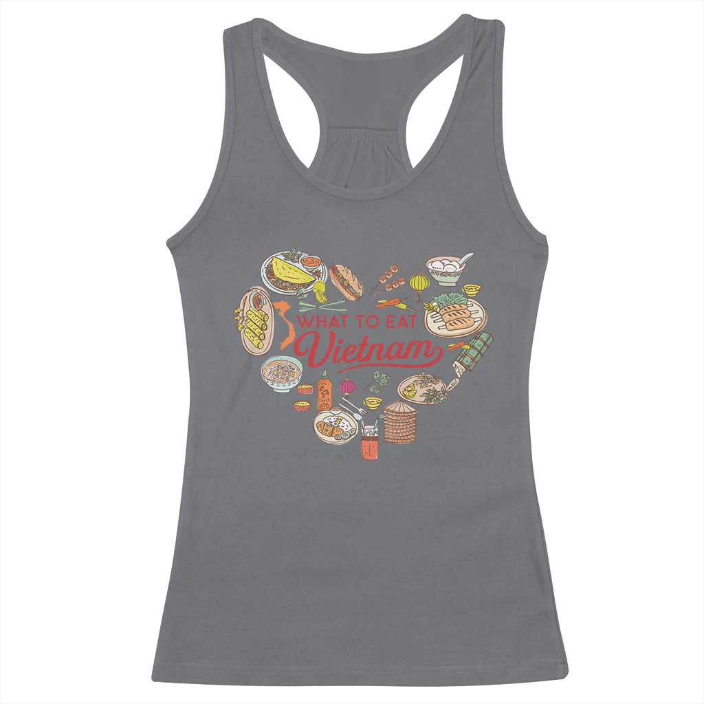 Vietnamese Food Lover Racerback Tank Top What To Eat In Vietnam Viet Nam TS09 Charcoal Print Your Wear