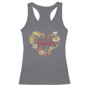 Vietnamese Food Lover Racerback Tank Top What To Eat In Vietnam Viet Nam TS09 Charcoal Print Your Wear