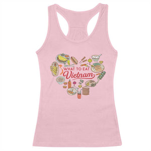Vietnamese Food Lover Racerback Tank Top What To Eat In Vietnam Viet Nam TS09 Light Pink Print Your Wear