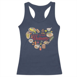 Vietnamese Food Lover Racerback Tank Top What To Eat In Vietnam Viet Nam TS09 Navy Print Your Wear