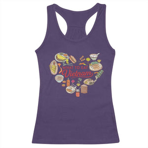 Vietnamese Food Lover Racerback Tank Top What To Eat In Vietnam Viet Nam TS09 Purple Print Your Wear