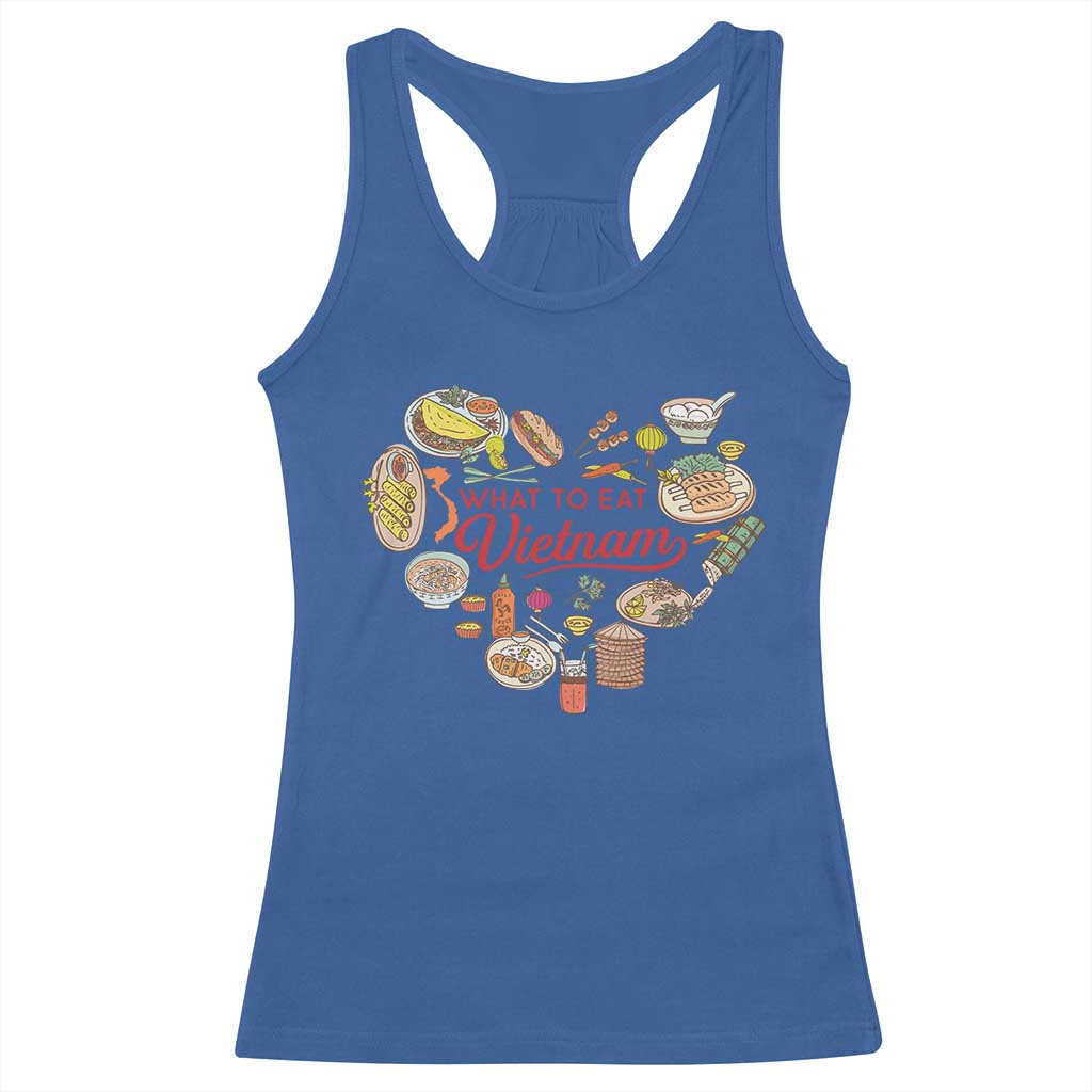 Vietnamese Food Lover Racerback Tank Top What To Eat In Vietnam Viet Nam TS09 Royal Blue Print Your Wear