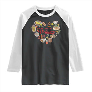 Vietnamese Food Lover Raglan Shirt What To Eat In Vietnam Viet Nam TS09 Black White Print Your Wear