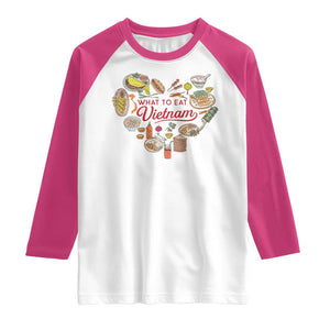 Vietnamese Food Lover Raglan Shirt What To Eat In Vietnam Viet Nam TS09 White Heliconia Print Your Wear