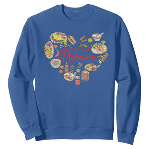 Vietnamese Food Lover Sweatshirt What To Eat In Vietnam Viet Nam TS09 Royal Blue Print Your Wear