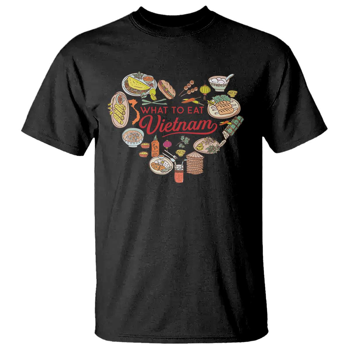 Vietnamese Food Lover T Shirt What To Eat In Vietnam Viet Nam TS09 Black Print Your Wear