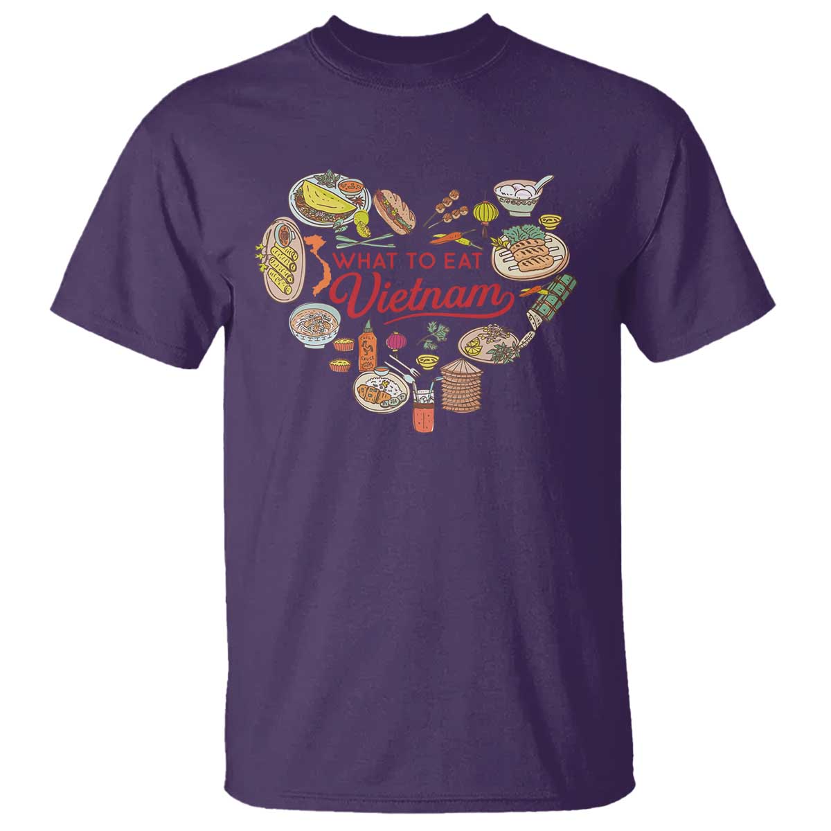 Vietnamese Food Lover T Shirt What To Eat In Vietnam Viet Nam TS09 Purple Print Your Wear