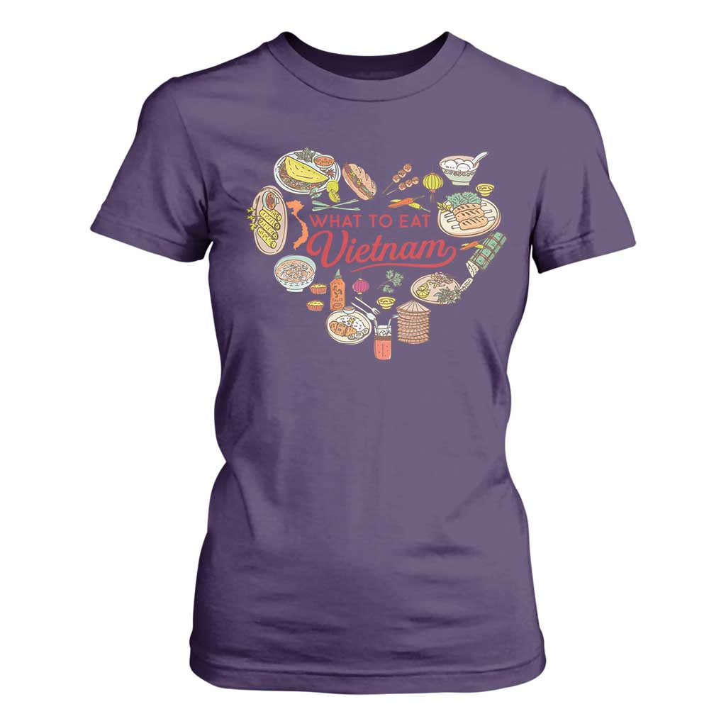 Vietnamese Food Lover T Shirt For Women What To Eat In Vietnam Viet Nam TS09 Purple Print Your Wear