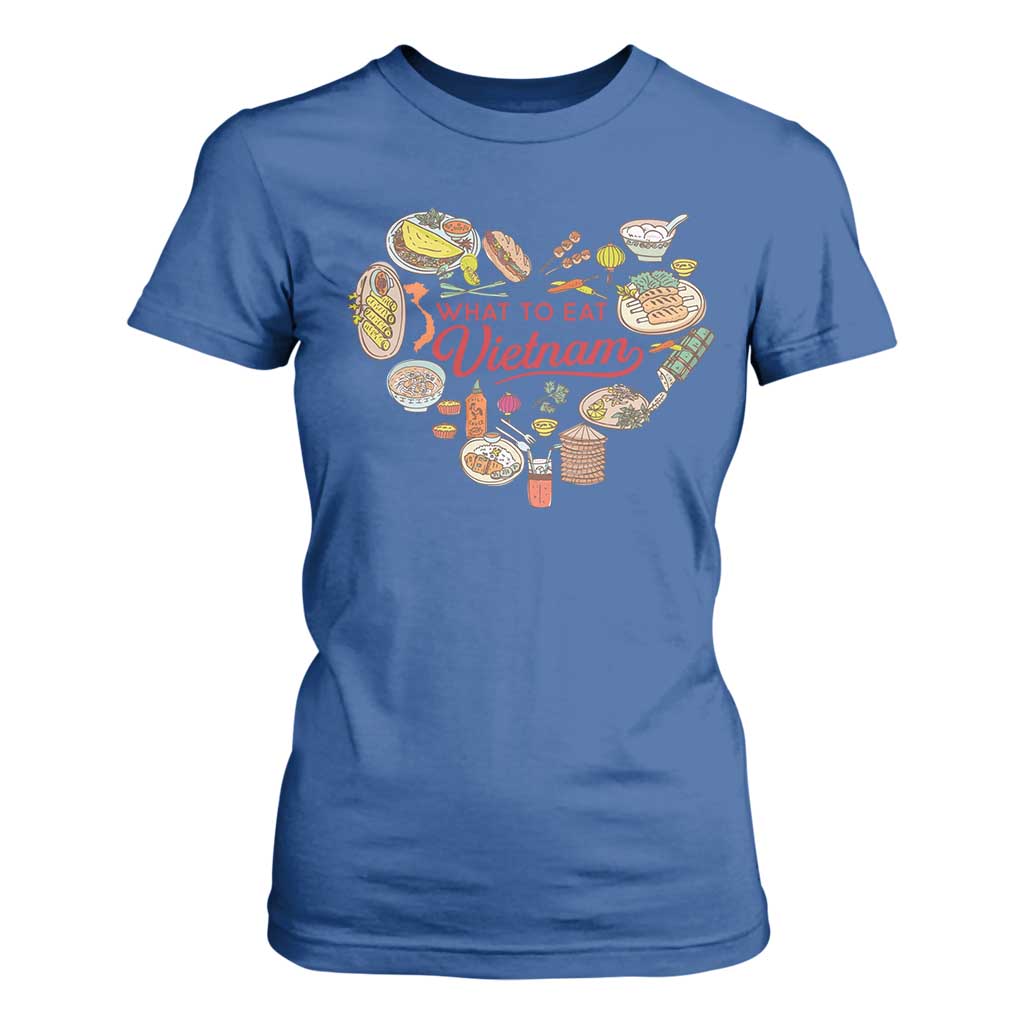 Vietnamese Food Lover T Shirt For Women What To Eat In Vietnam Viet Nam TS09 Royal Blue Print Your Wear