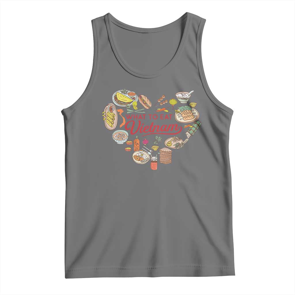 Vietnamese Food Lover Tank Top What To Eat In Vietnam Viet Nam TS09 Black Heather Print Your Wear
