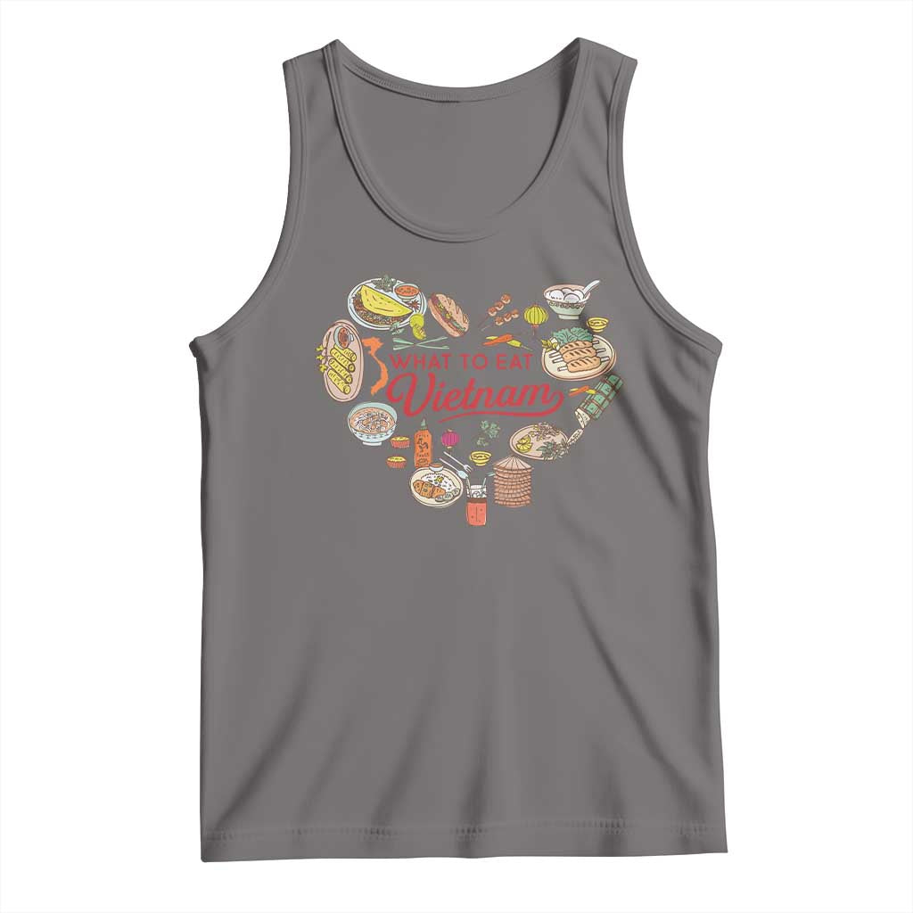 Vietnamese Food Lover Tank Top What To Eat In Vietnam Viet Nam TS09 Deep Heather Print Your Wear