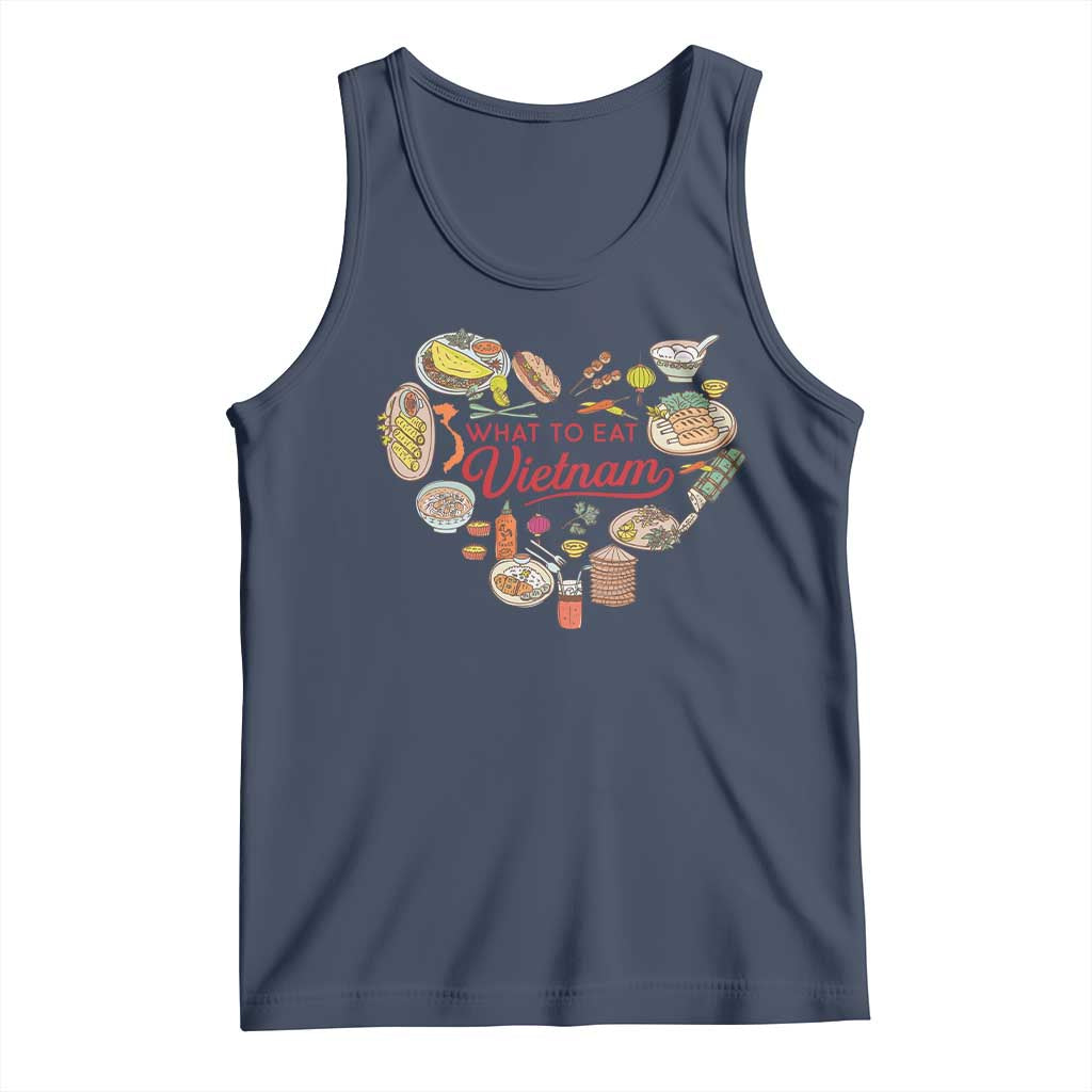 Vietnamese Food Lover Tank Top What To Eat In Vietnam Viet Nam TS09 Navy Print Your Wear