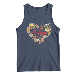 Vietnamese Food Lover Tank Top What To Eat In Vietnam Viet Nam TS09 Navy Print Your Wear