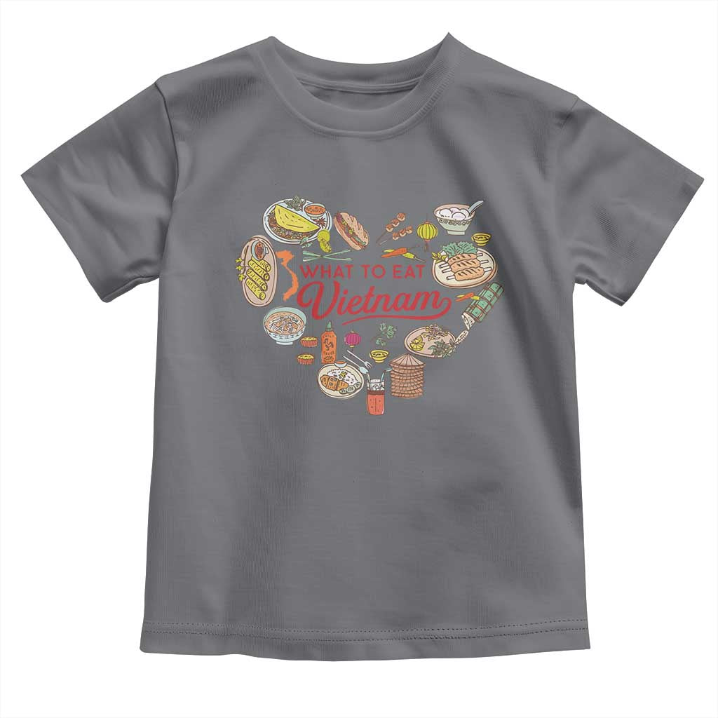 Vietnamese Food Lover Toddler T Shirt What To Eat In Vietnam Viet Nam TS09 Charcoal Print Your Wear