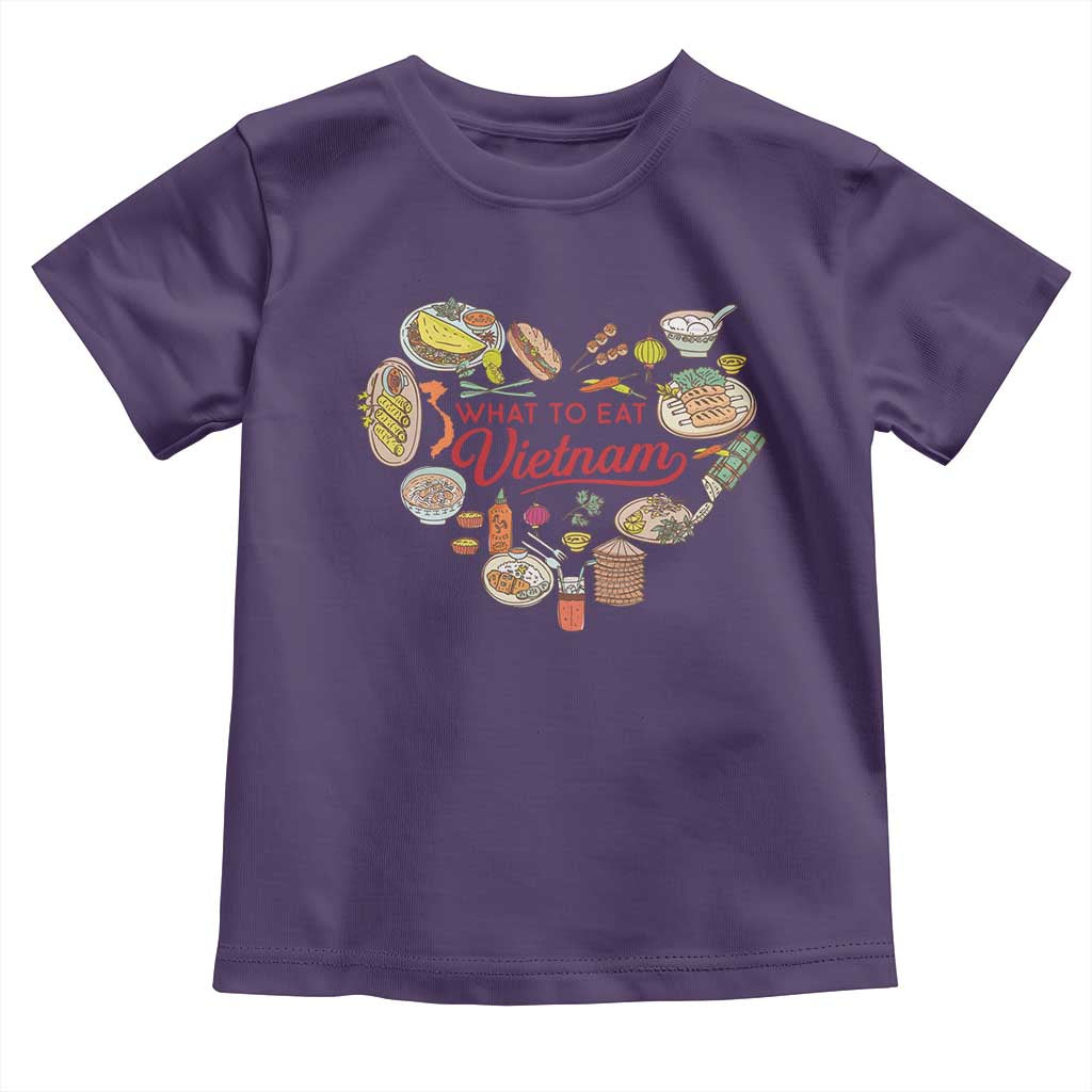 Vietnamese Food Lover Toddler T Shirt What To Eat In Vietnam Viet Nam TS09 Purple Print Your Wear