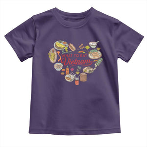 Vietnamese Food Lover Toddler T Shirt What To Eat In Vietnam Viet Nam TS09 Purple Print Your Wear