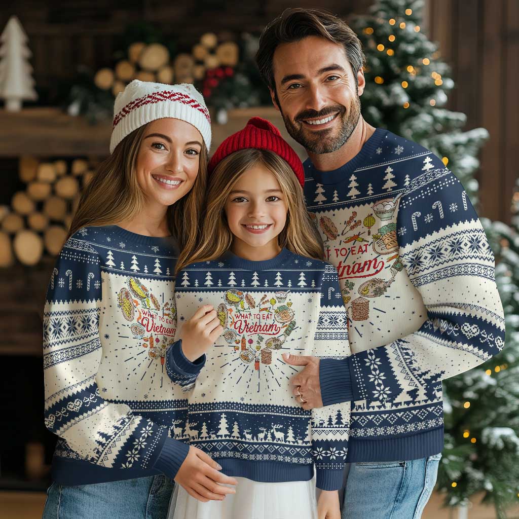 Vietnamese Food Lover Ugly Christmas Sweater What To Eat In Vietnam Viet Nam TS09 Navy Print Your Wear