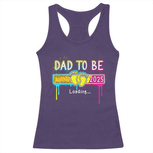 New Dad 2025 Racerback Tank Top Loading Dad To Be Est 2025 TS09 Purple Print Your Wear